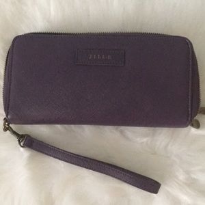 purple leather cellphone wallet